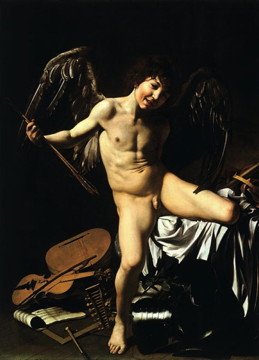 Amor Vincit Omnia (Love Conquers All) by Shakespeare's contemporary, Caravaggio